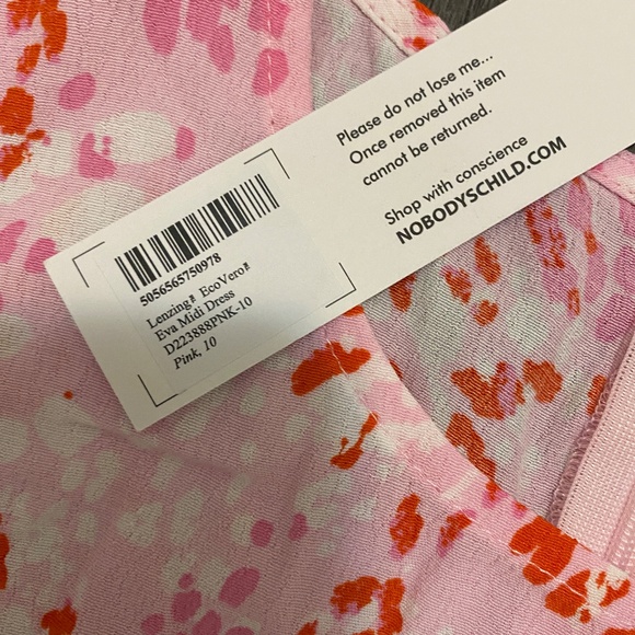 Nobody's Child Eva Pink Leopard Print Midi Dress Size 6 NWT - Picture 5 of 10